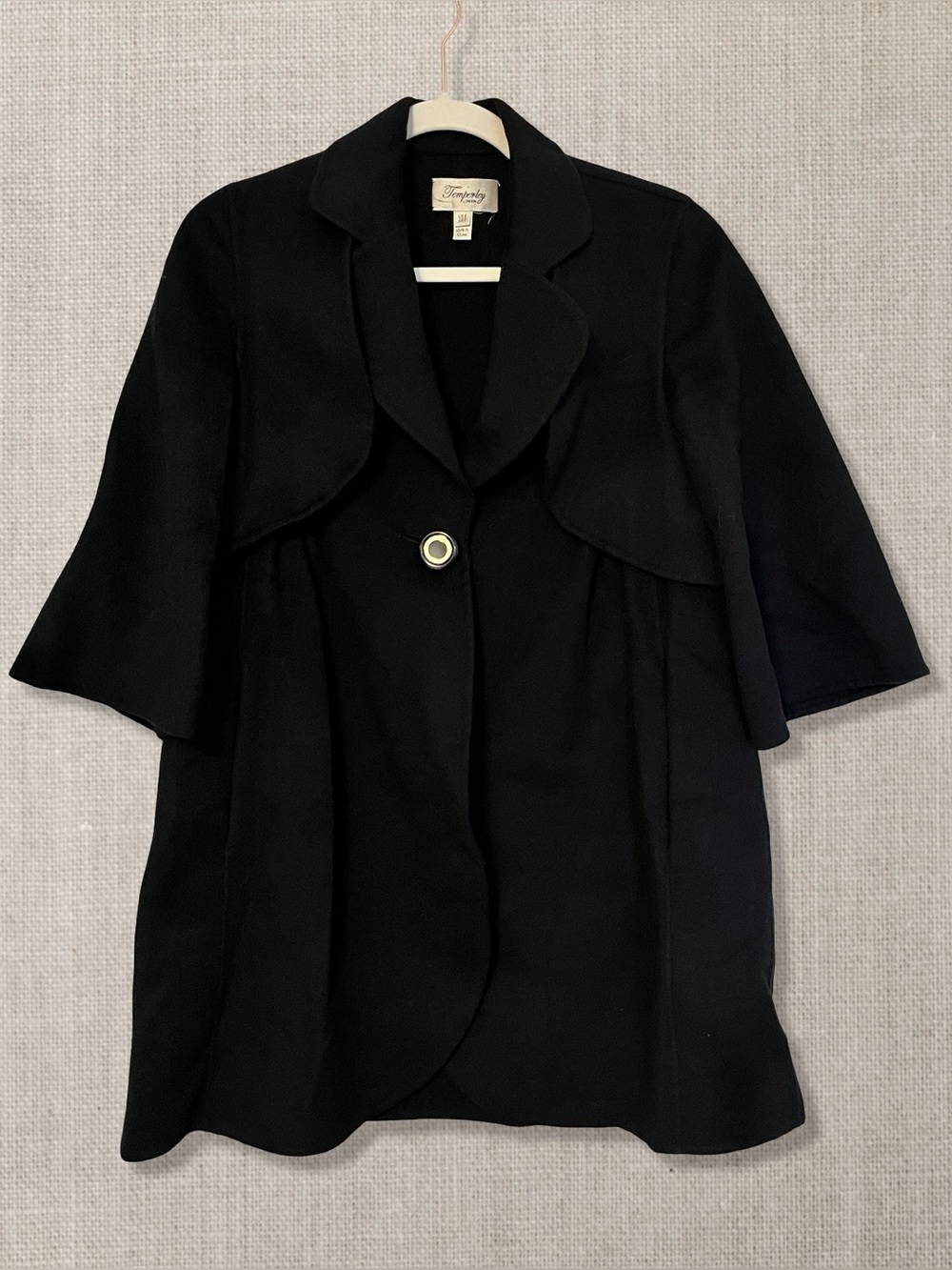 Temperley London Black Angora Wool Jacket